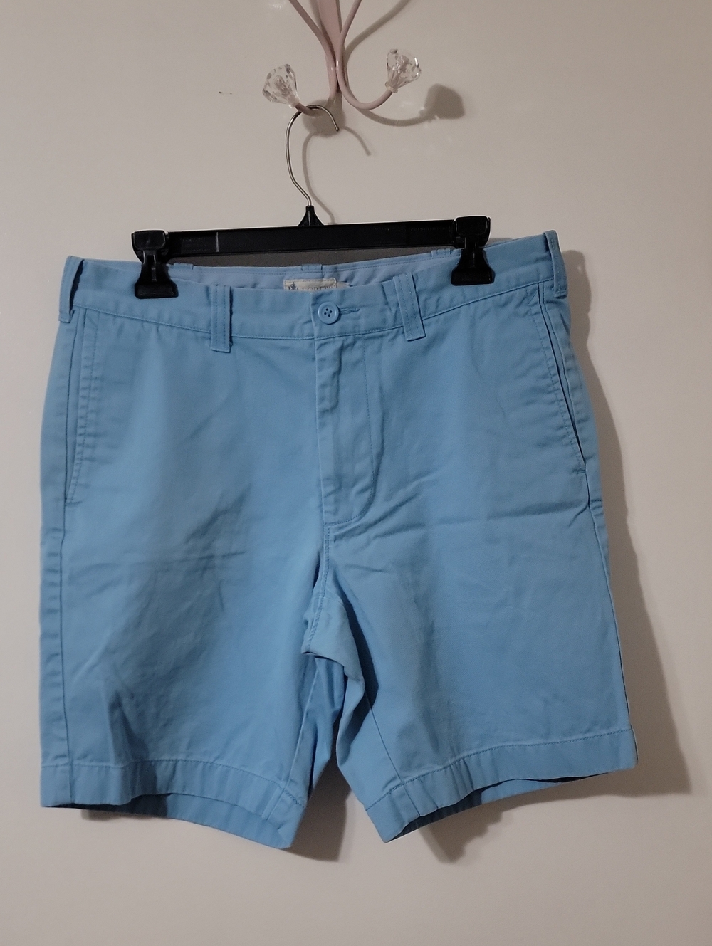 J. Crew Light Blue Flat-Front Cotton Shorts